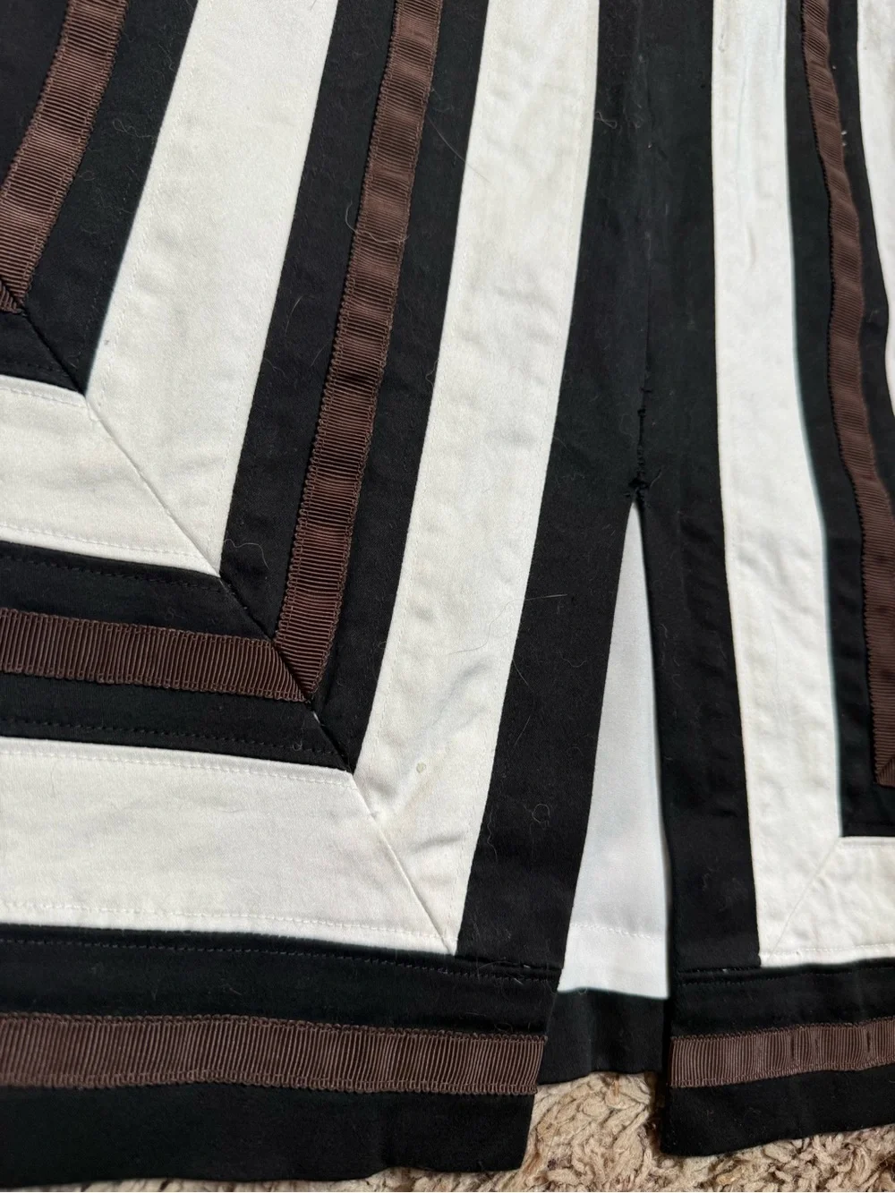 White House Black Market- (8)Black, White & Brown Geometric Pencil Skirt - Picture 11 of 11